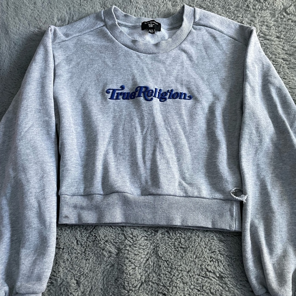 True religion cropped sweatshirt